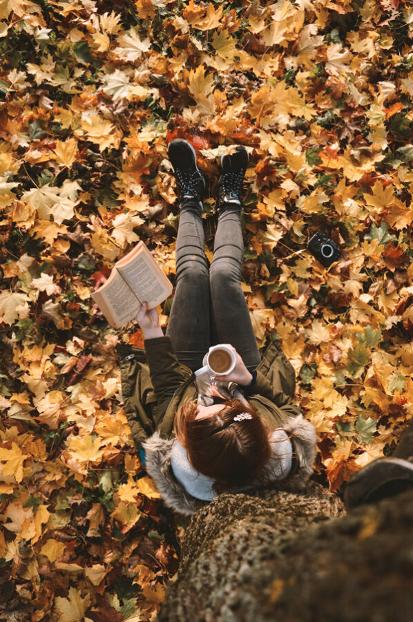 Könyvolvasás ősz