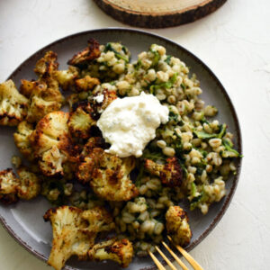 Spenótos gersli sült karfiollal és ricottával