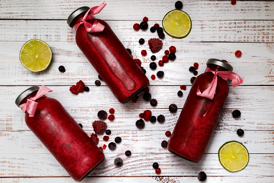 rózsaszín smoothie