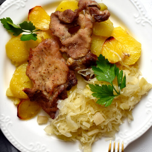 omlós sertéskaraj vecsési káposztasalátával